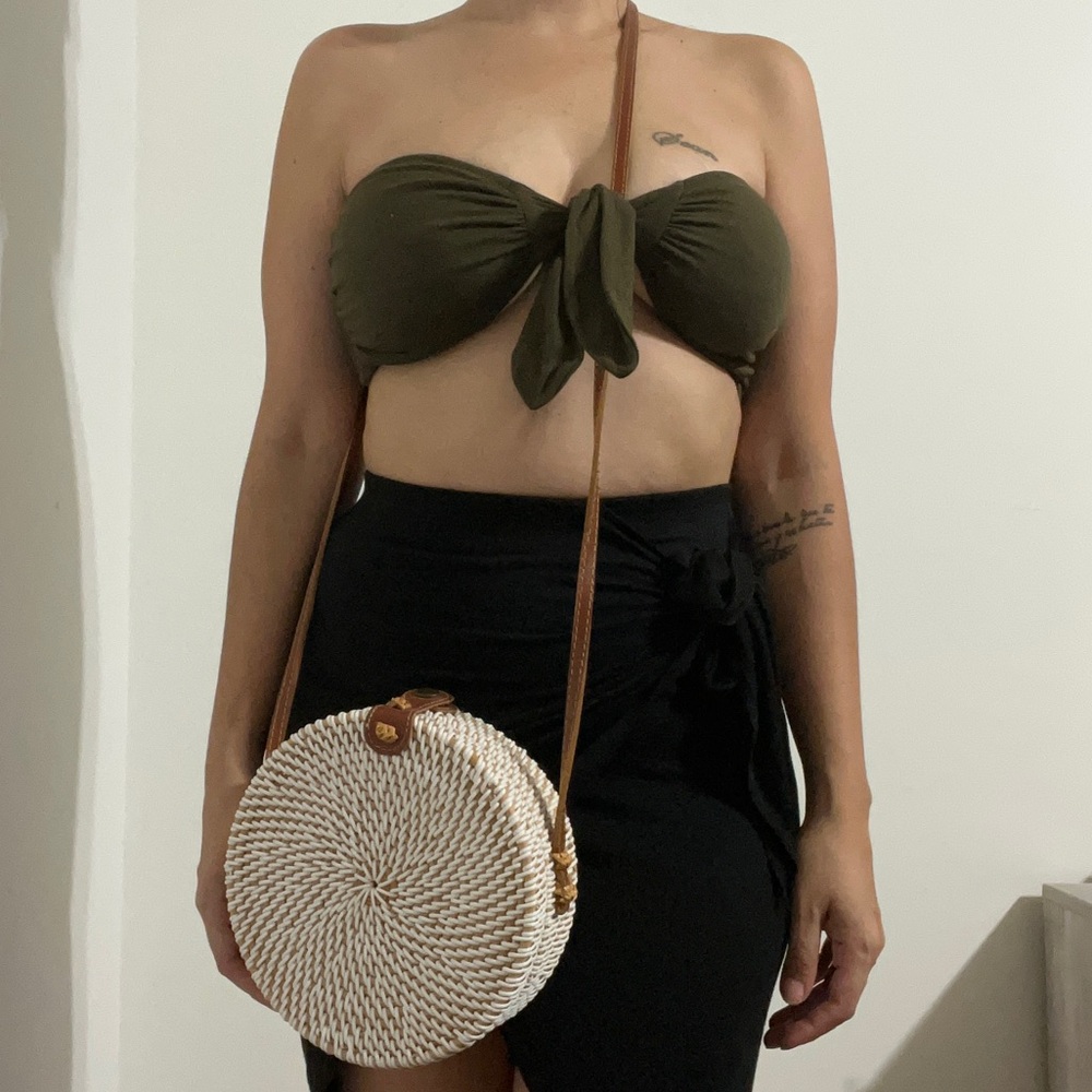 Boho circle crossbody purse